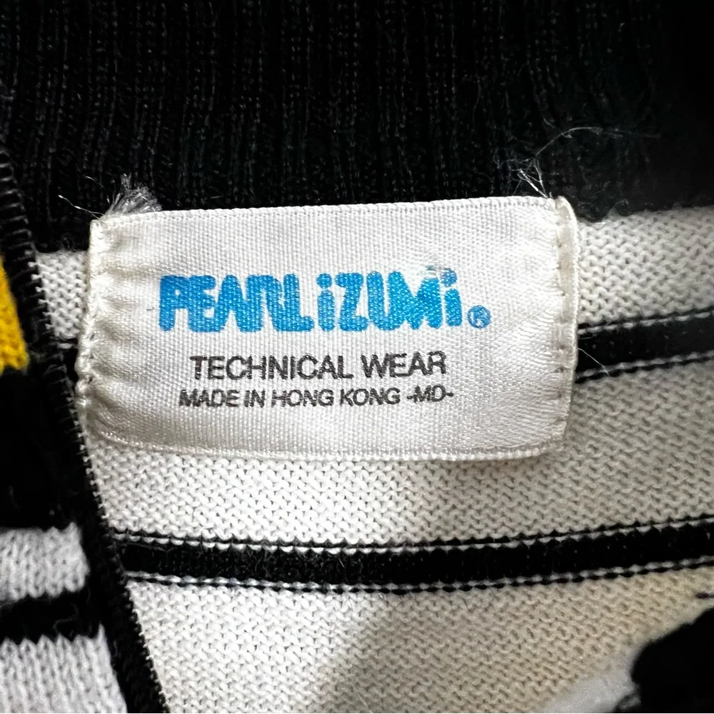 Vintage Pearl Izumi Striped Cycling Sweater 30% Wool | 80s | M | Made in Hong - Picture 7 of 10